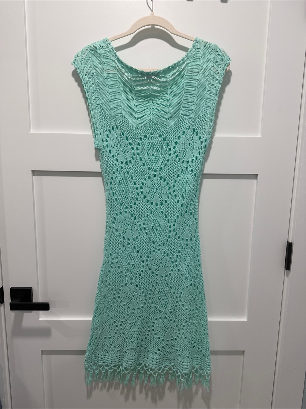 Lilly Pulitzer Mint Crochet Fringe Coverup - Picture 4 of 4